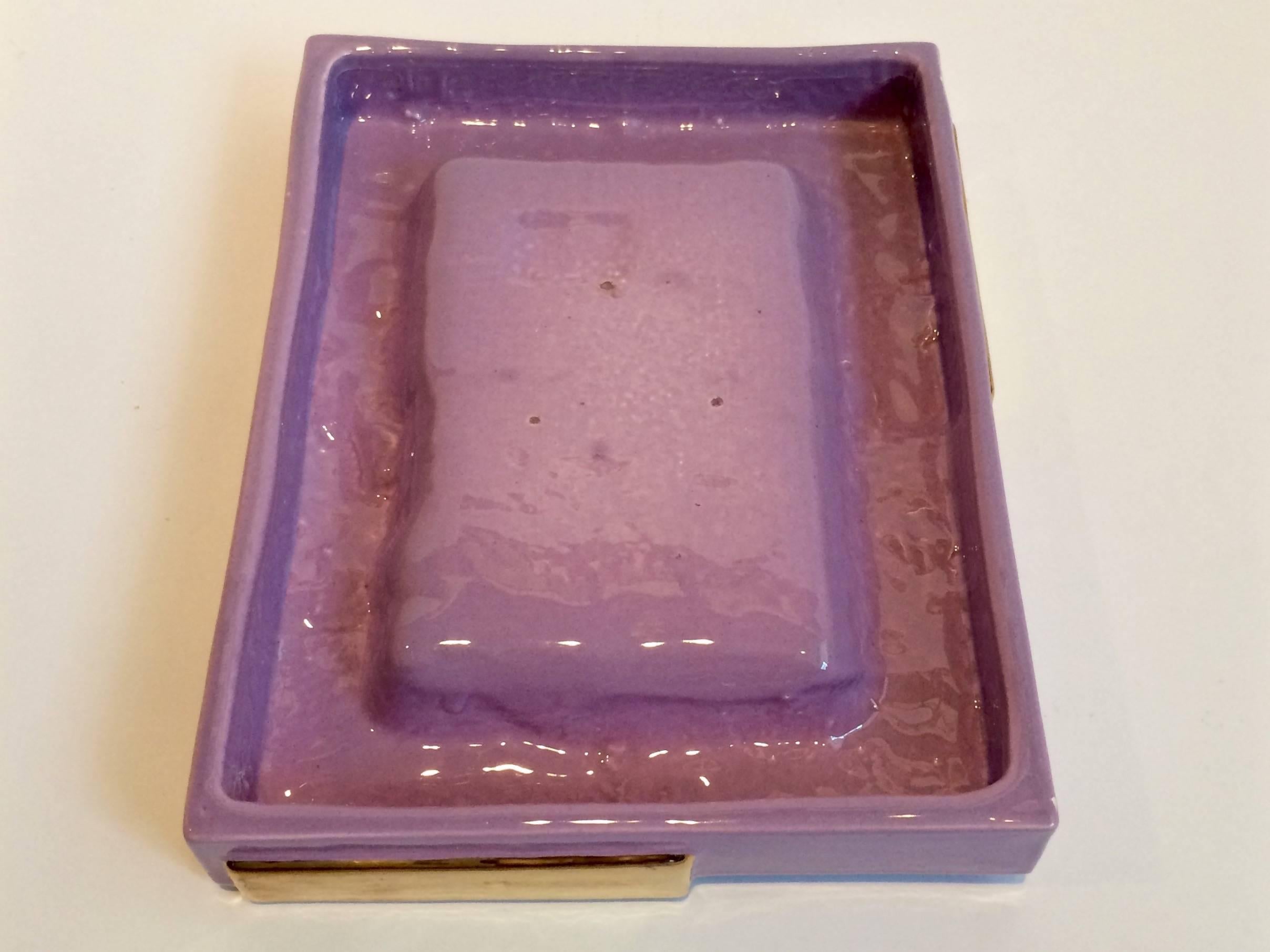 Enameled Ceramic Tray by Garouste & Bonetti For Sale