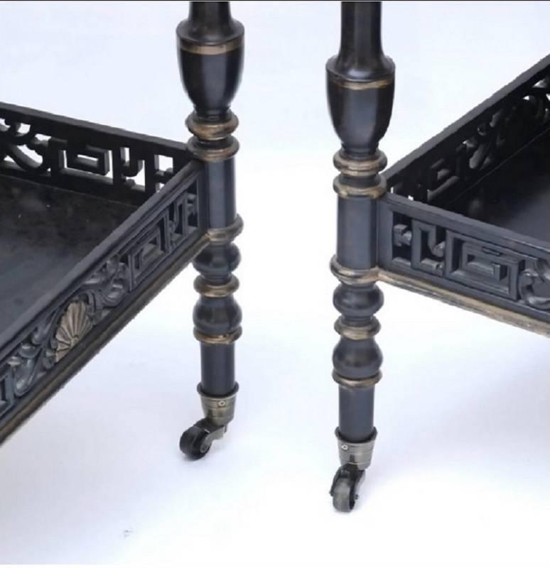 Chinese Export Pair of Chinese-Style End Tables