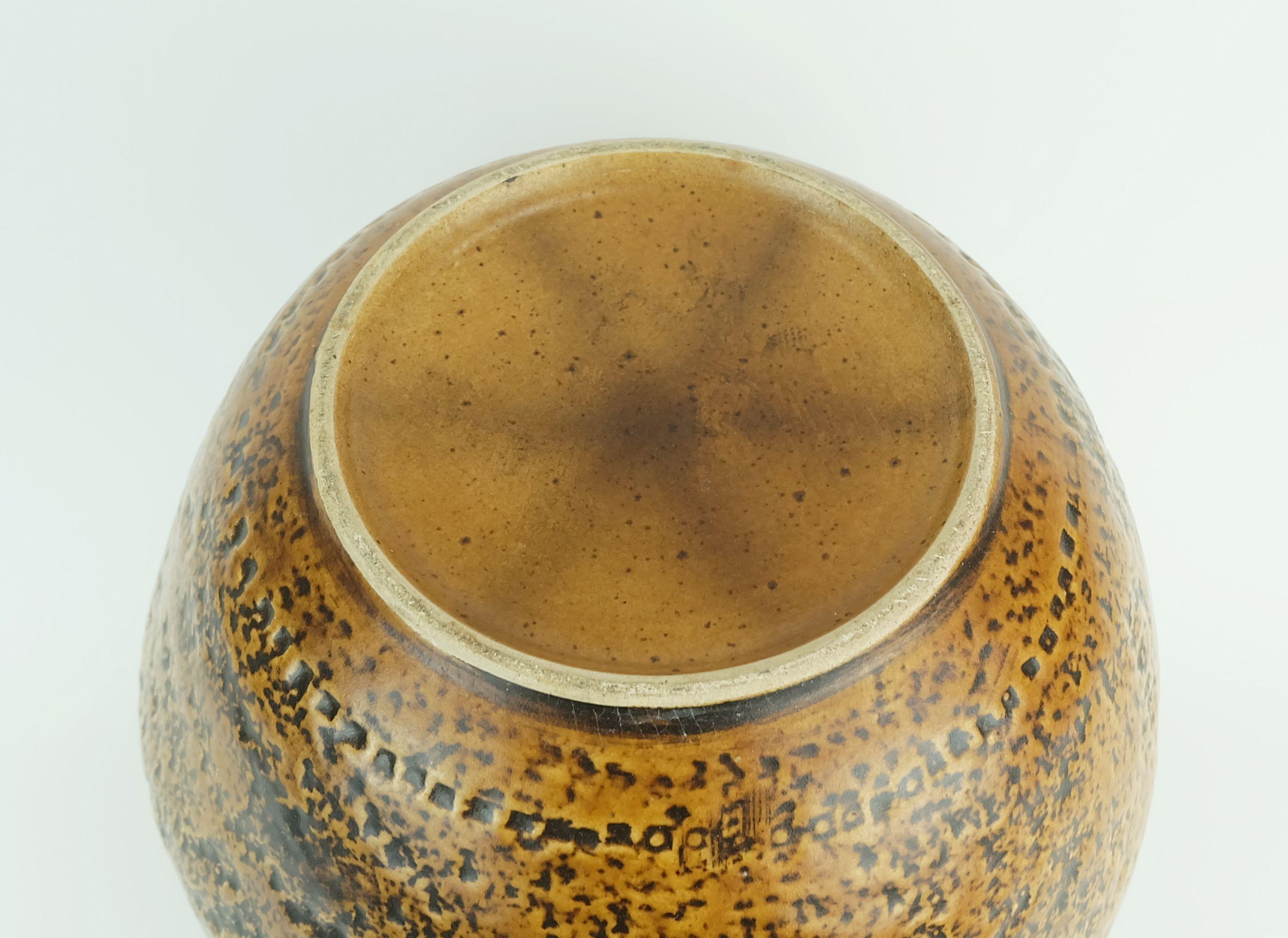 large mid century modern ceramic VASE abstract decor 1960s 70s For Sale 2
