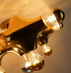 cosack gemini space age CEILING LIGHT - gold-colored - sputnik- 1970s