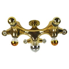 cosack gemini space age CEILING LIGHT - gold-colored - sputnik- 1970s