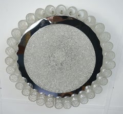 Deckenleuchte aus den 1960er Jahren im Mid-Century-Stil aus Doria-Eisglas mit 32 Glasröhren