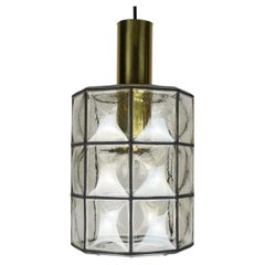 glashuette limburg hanging LAMP 1960's 70's glass pendant light model P292