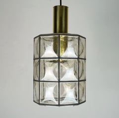 glashuette limburg hanging LAMP 1960's 70's glass pendant light model P292