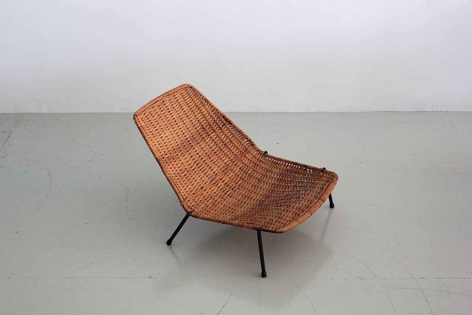 Iron Woven Wicker Pool Chairs 