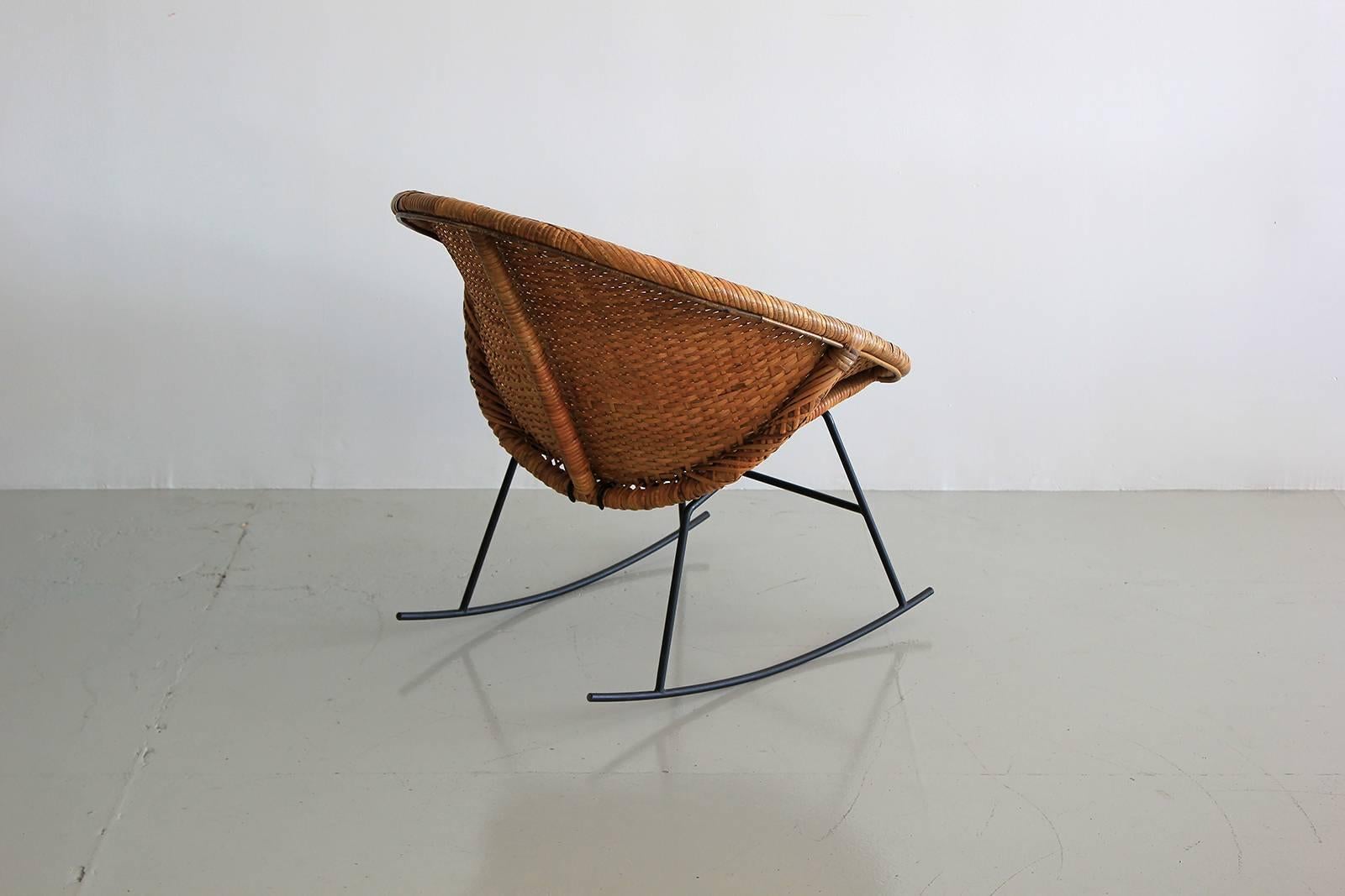 American Woven Wicker Rocker