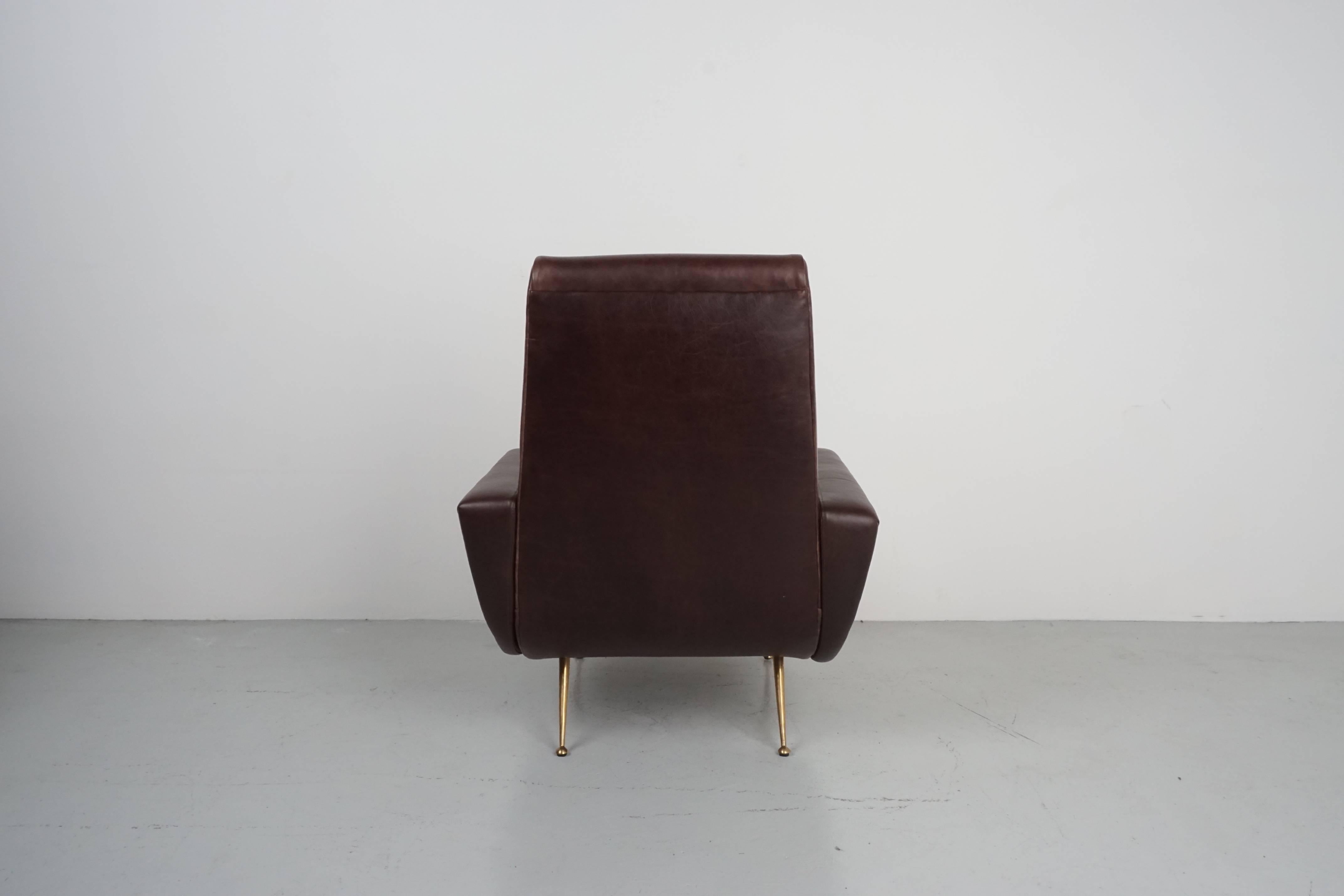 Italian Sculptural Leather Chairs 1