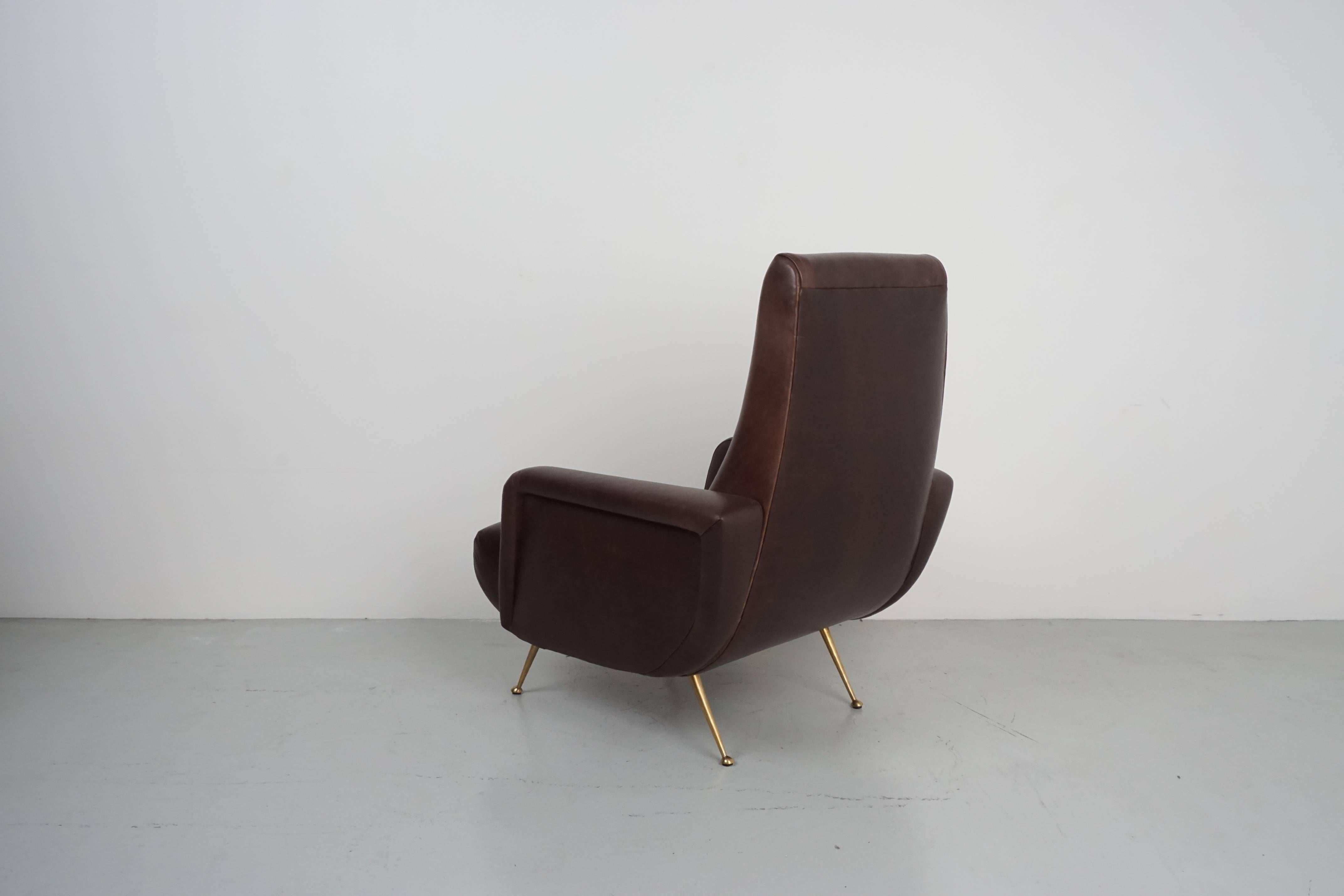 Italian Sculptural Leather Chairs 2