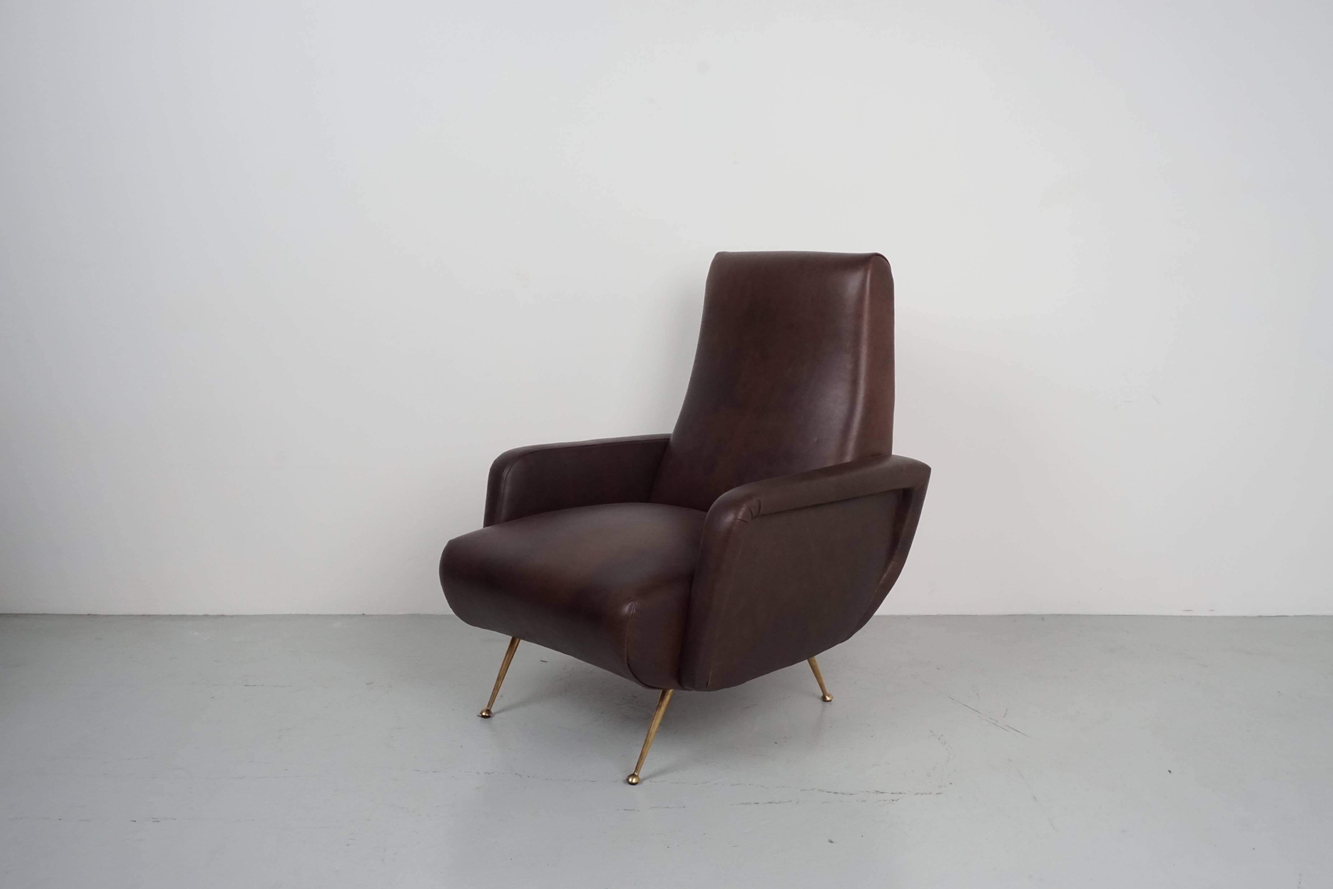 Italian Sculptural Leather Chairs 4