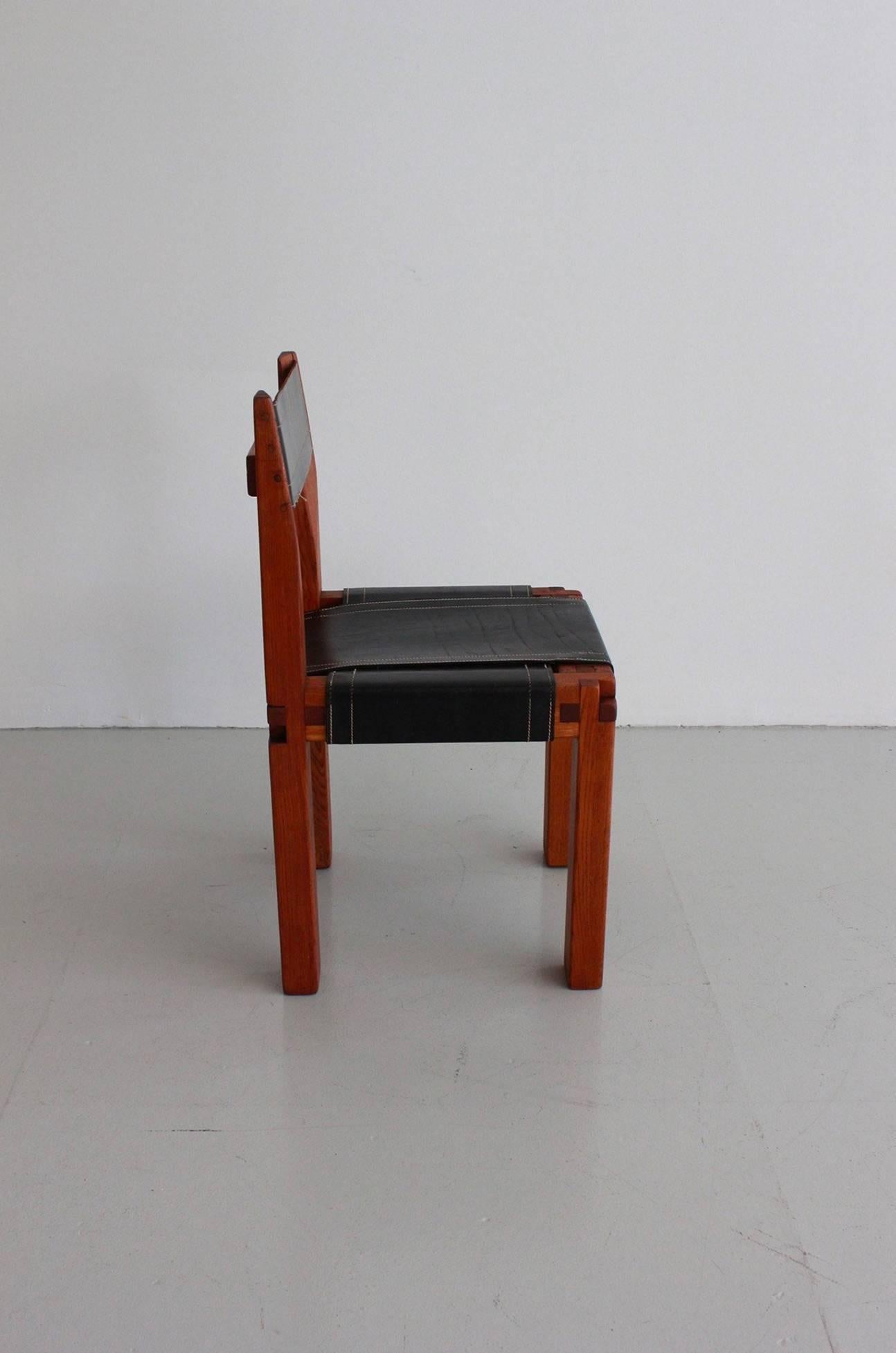 French Pair of Chairs by Pierre Chapo