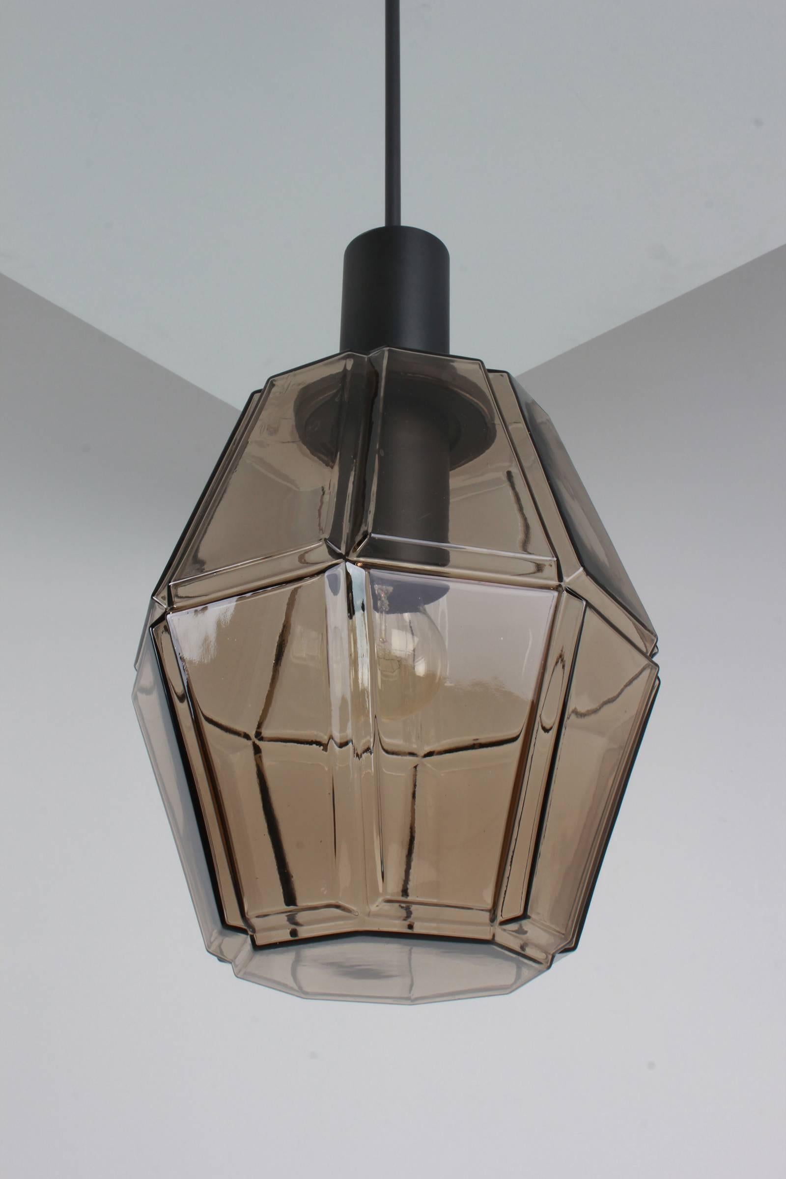 Mid-20th Century German Smoke Glass Diamond Pendant