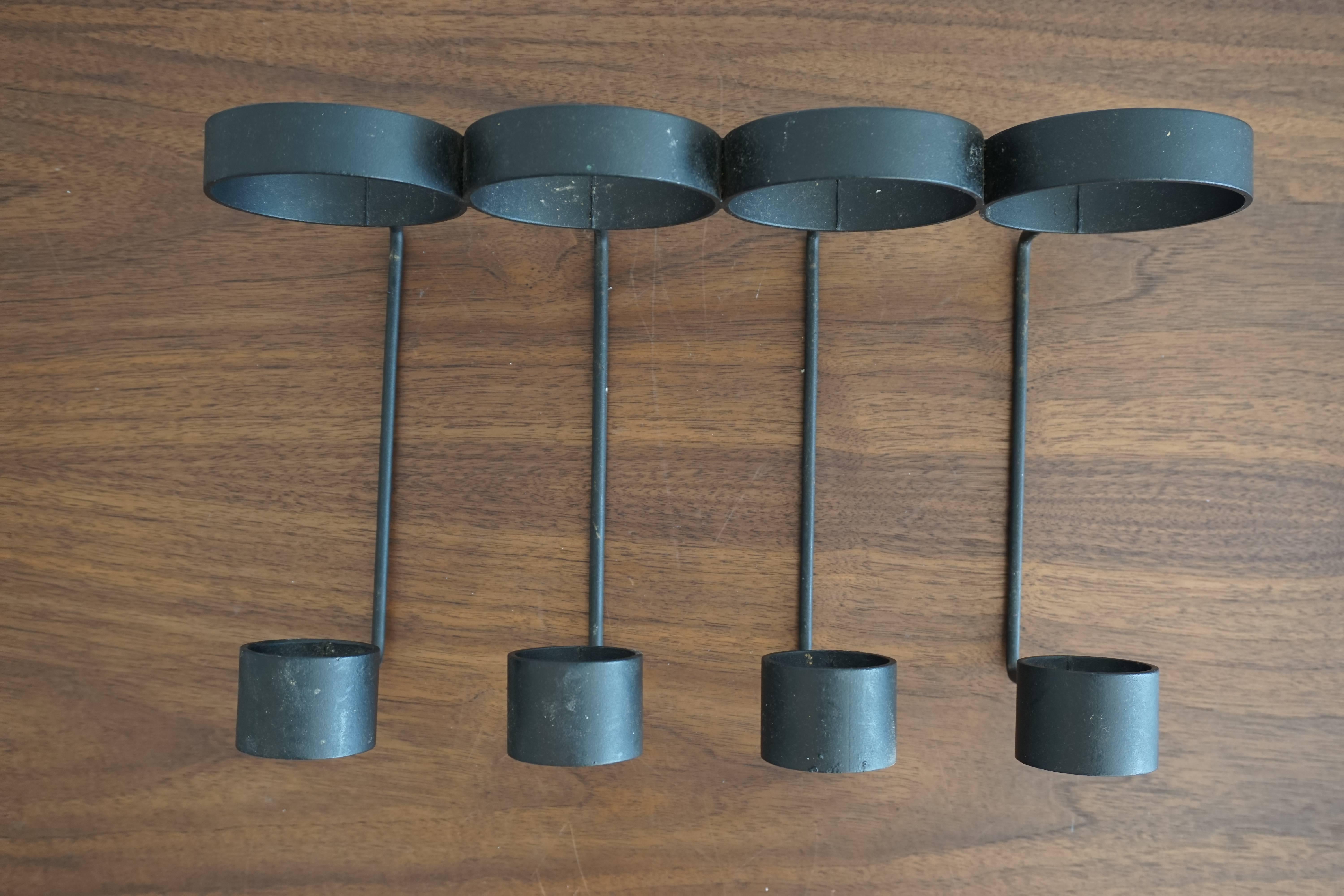 Mid-20th Century Minimalist Iron Wine Rack