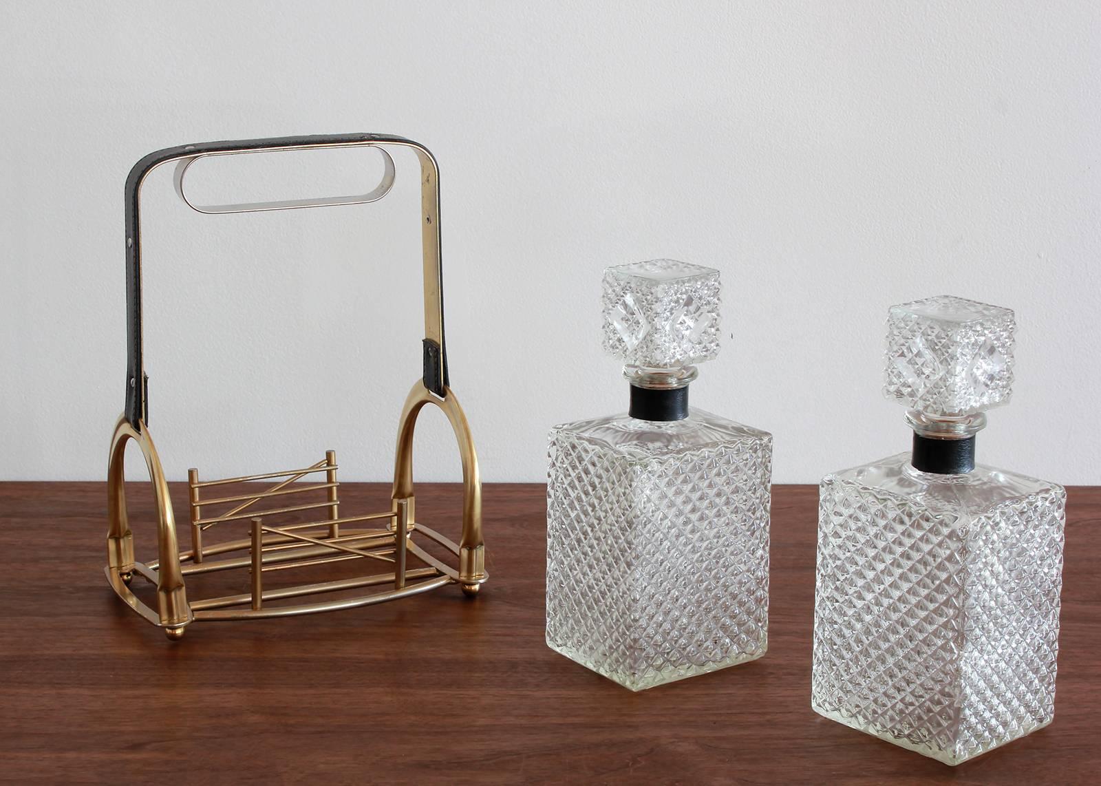 Mid-20th Century Jacques Adnet Decanter Set