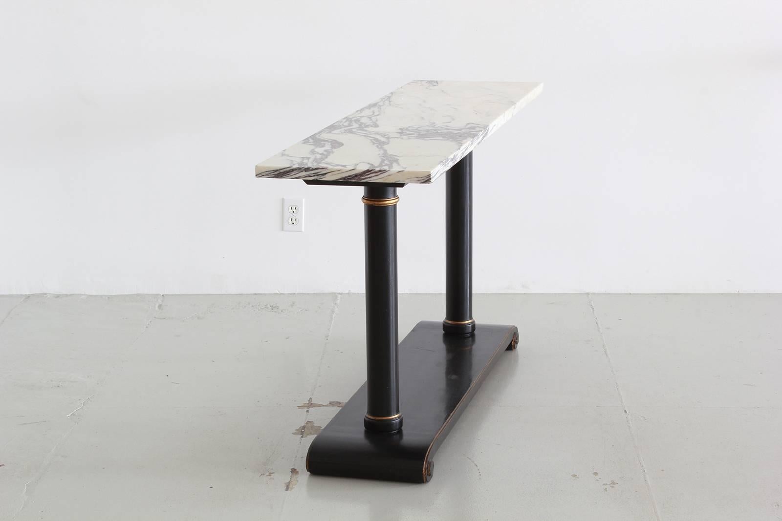Italian Marble Console In Excellent Condition In Beverly Hills, CA