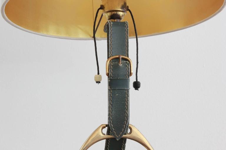 Leather Equestrian Table Lamp by Longchamp at 1stDibs equestrian