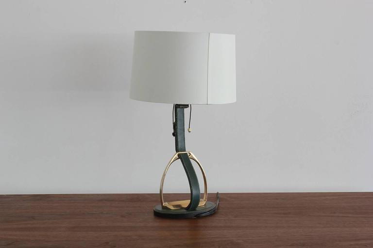 Leather Equestrian Table Lamp by Longchamp at 1stDibs equestrian