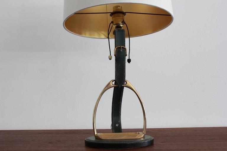 Leather Equestrian Table Lamp by Longchamp at 1stDibs equestrian