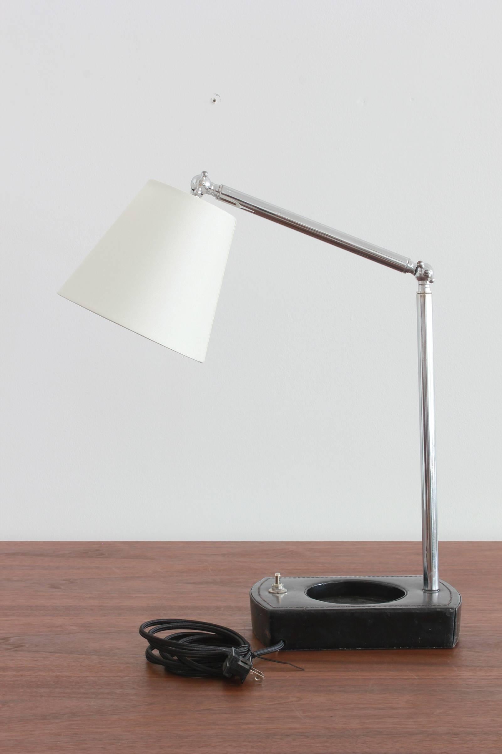 Desk Lamp in Style of Jacques Adnet In Excellent Condition In Beverly Hills, CA