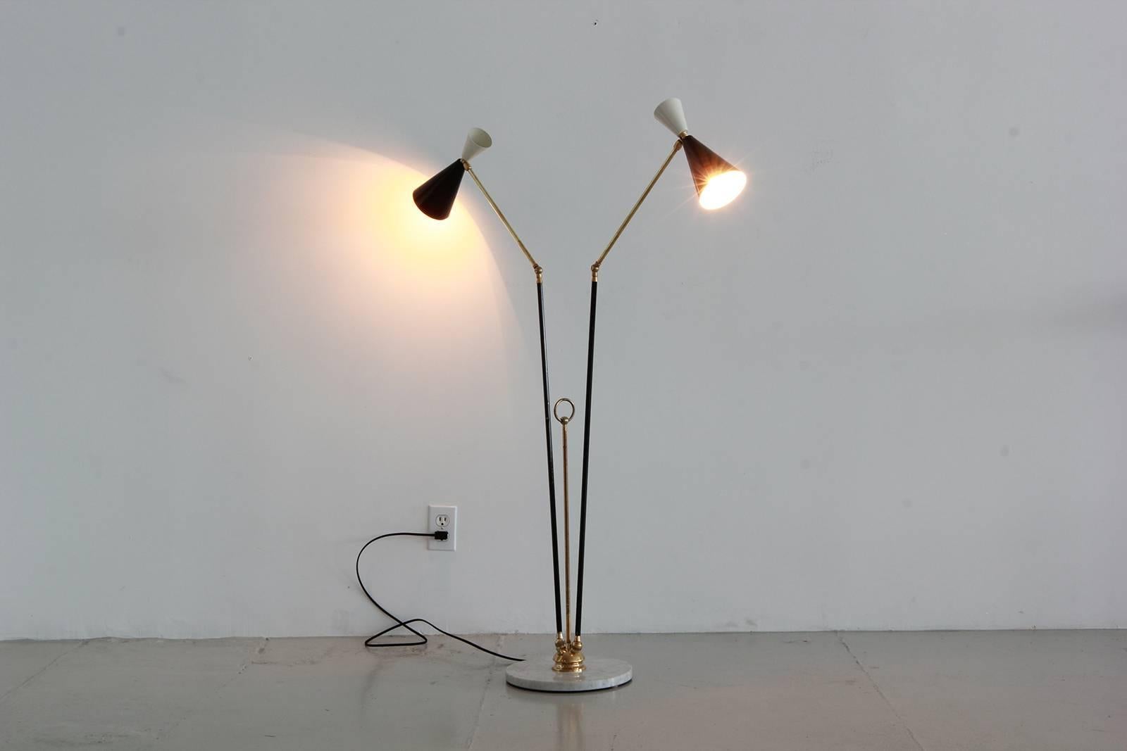 Mid-20th Century Stilnovo Style Floor Lamp