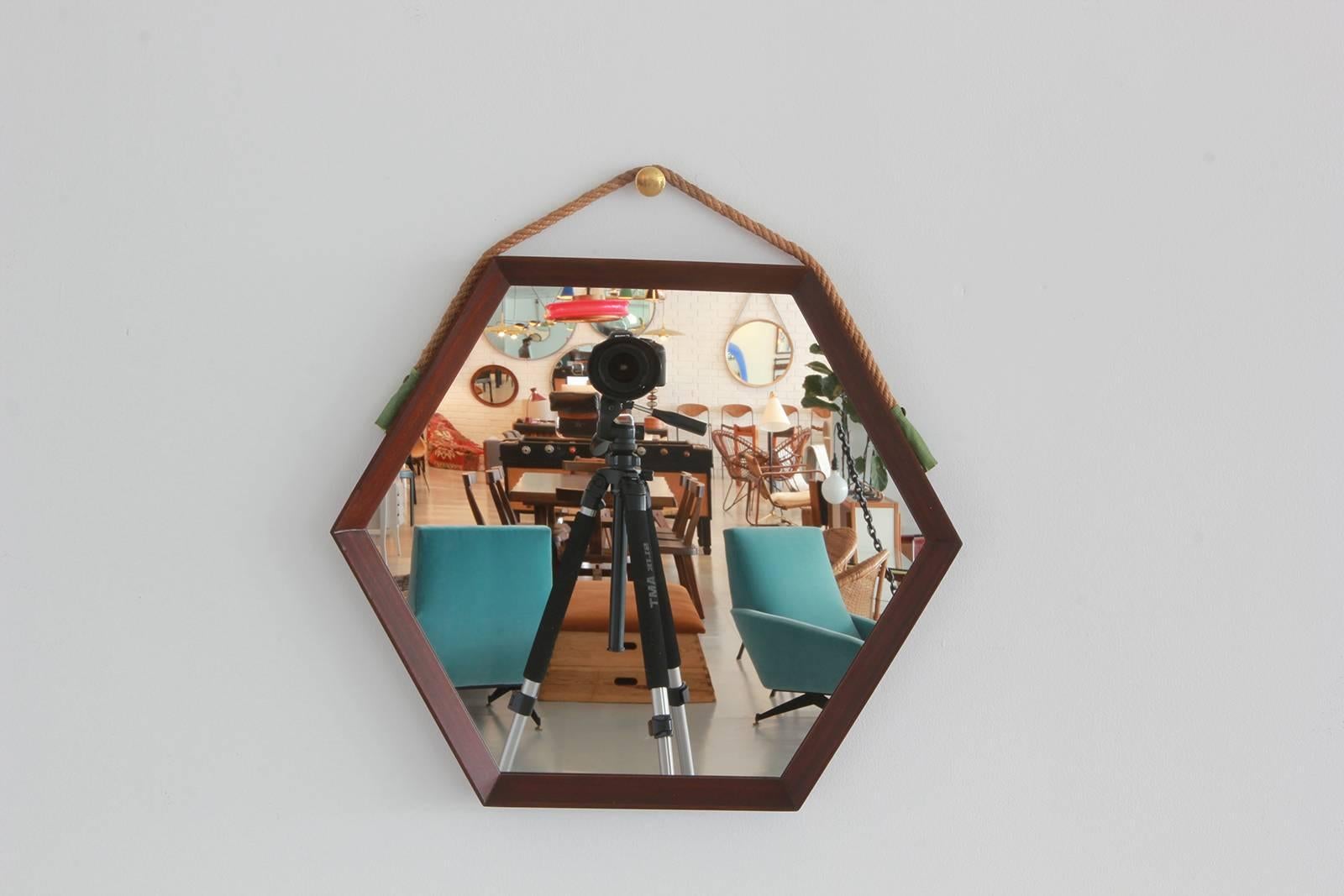 French Hexagonal Mirror