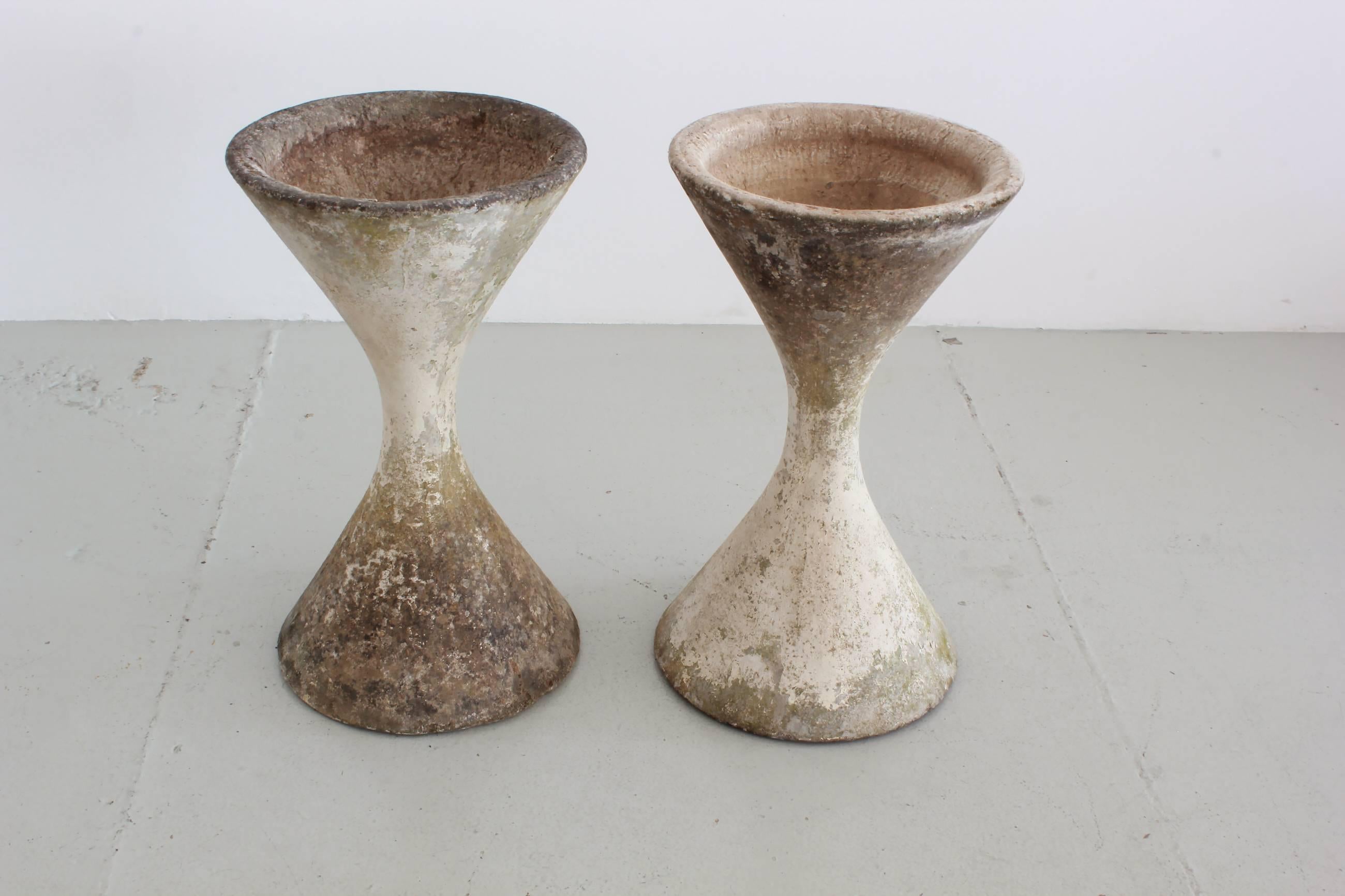Mid-20th Century Willy Guhl Hourglass Planters