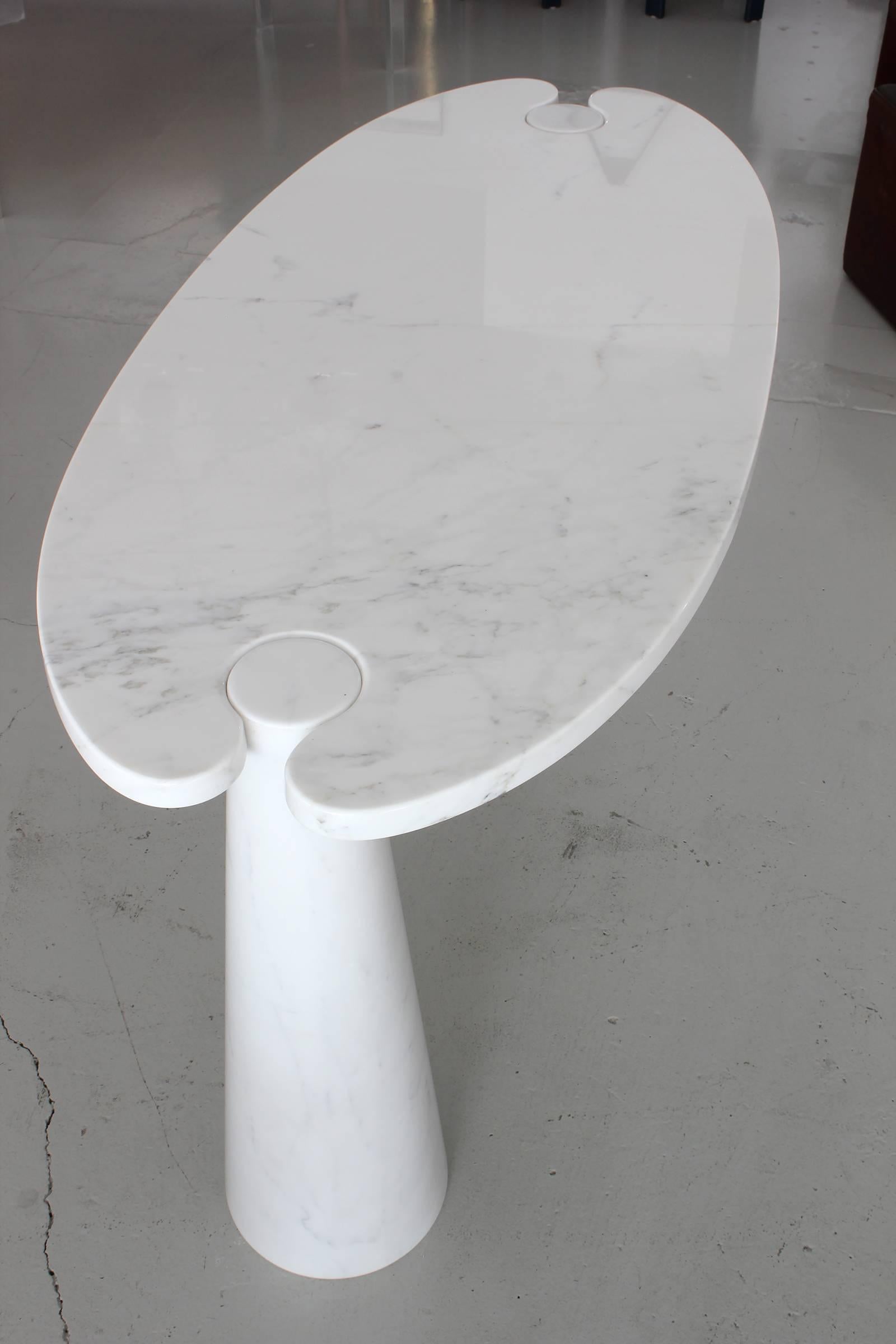 Angelo Mangiarotti Eros Series Marble Console In Excellent Condition In Beverly Hills, CA