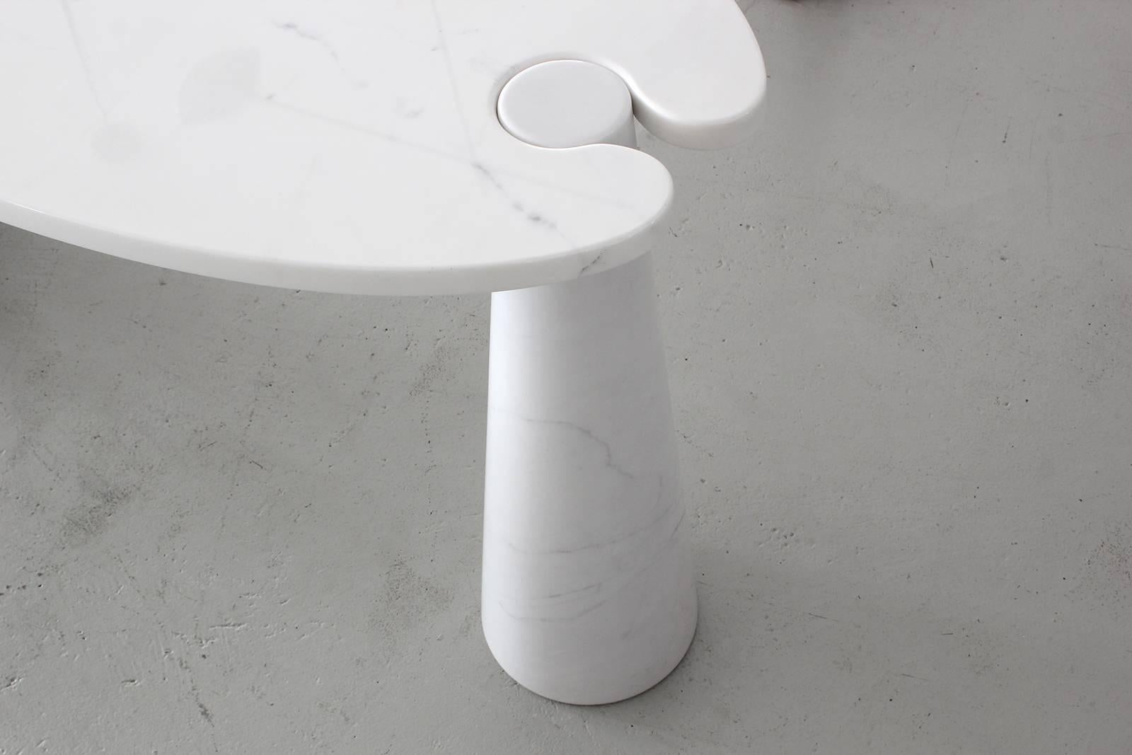 Carrara Marble Angelo Mangiarotti Eros Series Marble Console