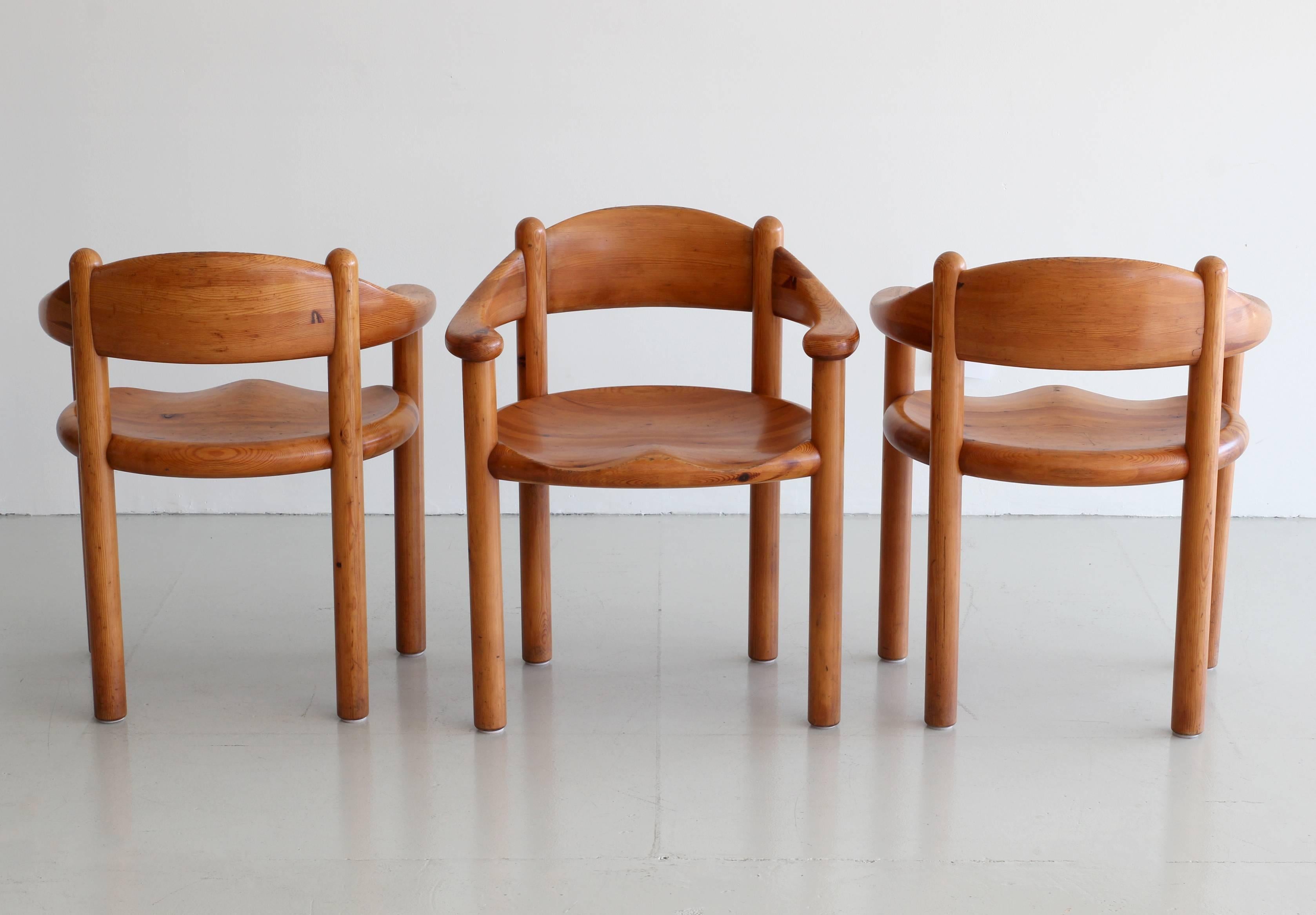 Swedish Rare Set of Six Dining Chairs by Rainer Daumiller