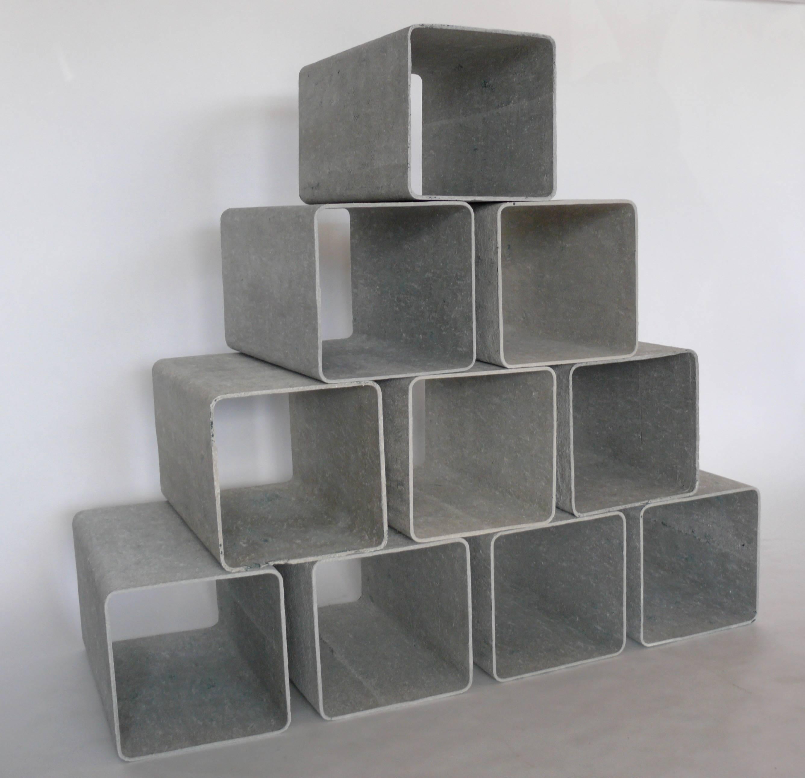 Mid-20th Century Willy Guhl Modular Cubes
