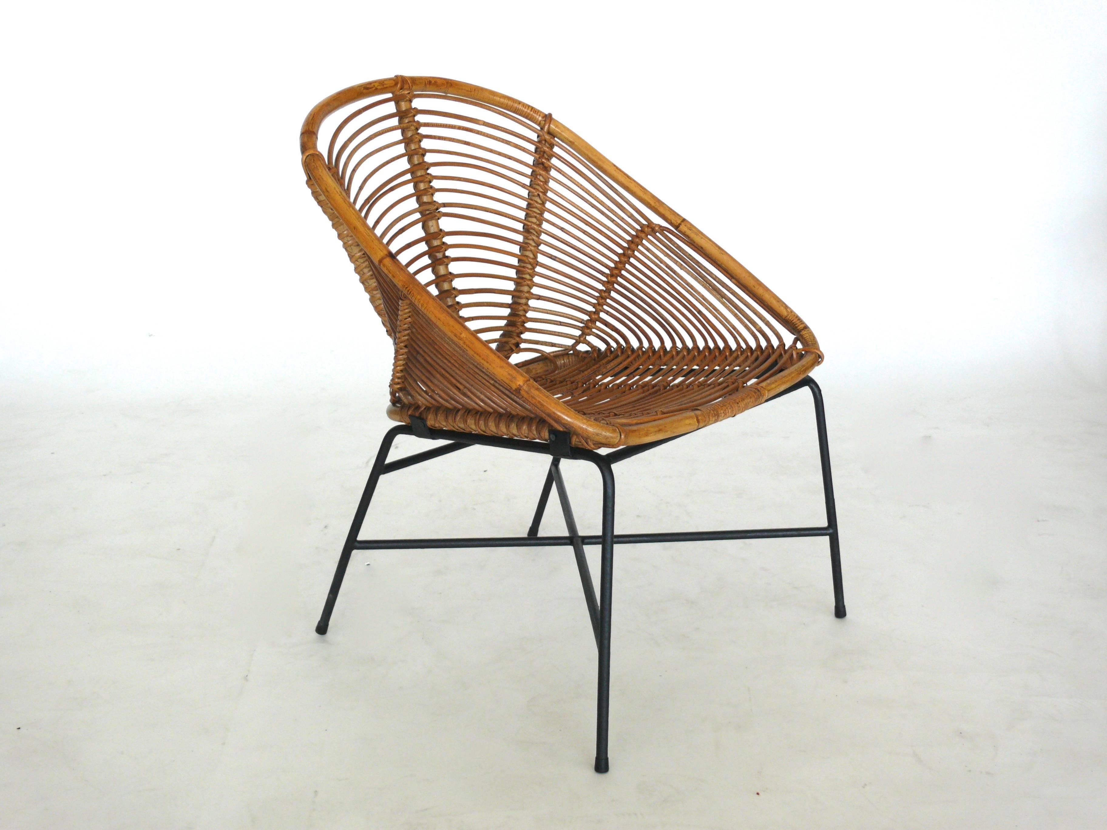 Iron French Rattan Chairs