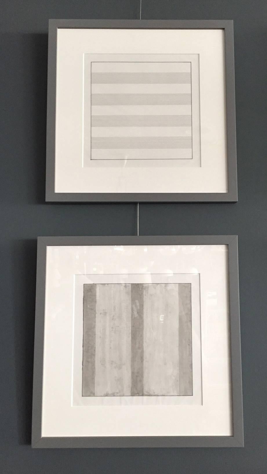 Late 20th Century Set of Ten Framed Agnes Martin Lithographs