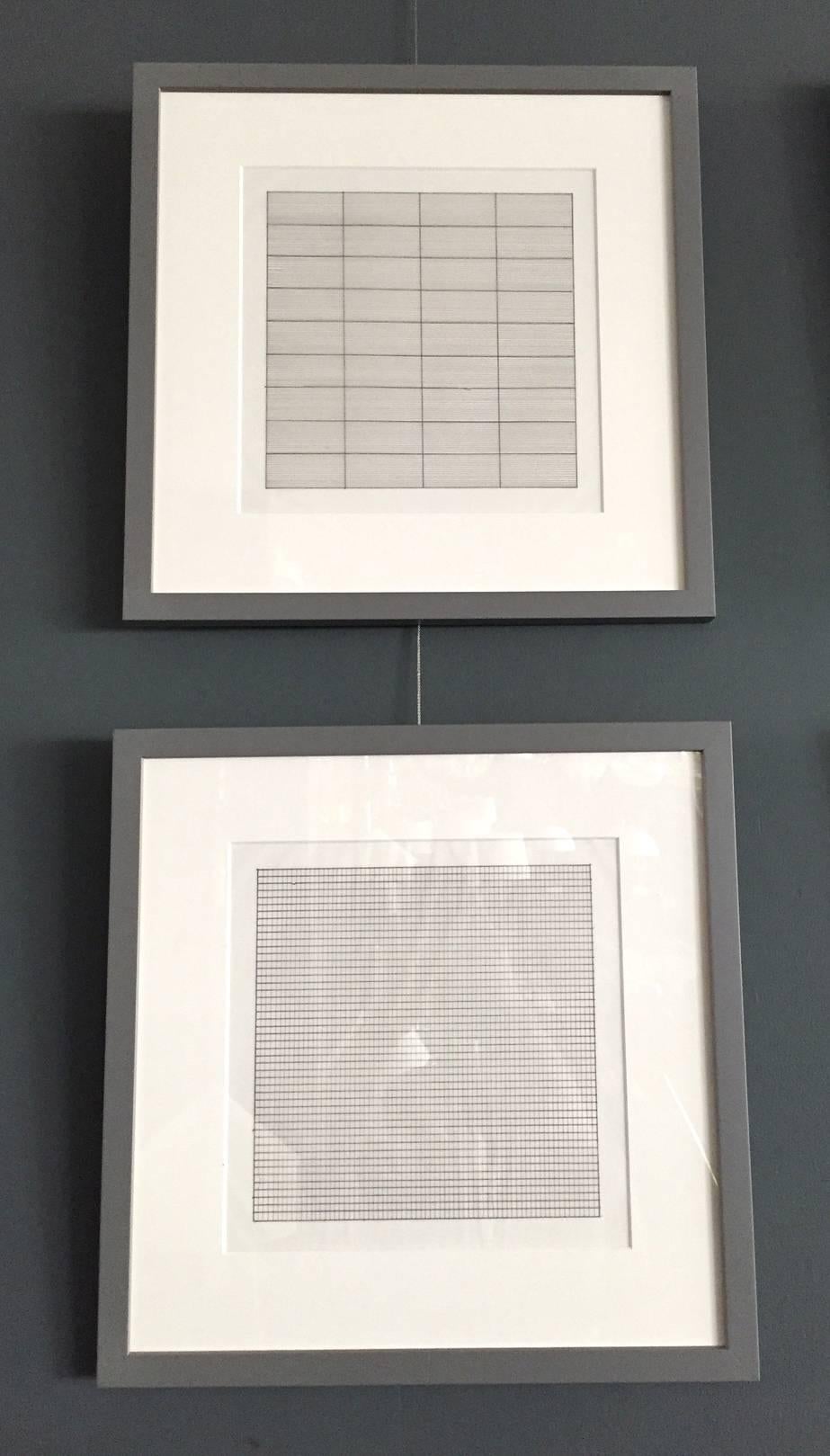 Canadian Set of Ten Framed Agnes Martin Lithographs