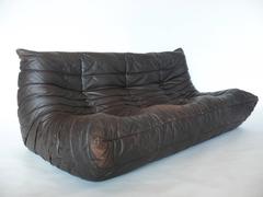 Sofá de piel "Togo" de Michel Ducaroy para Ligne Roset