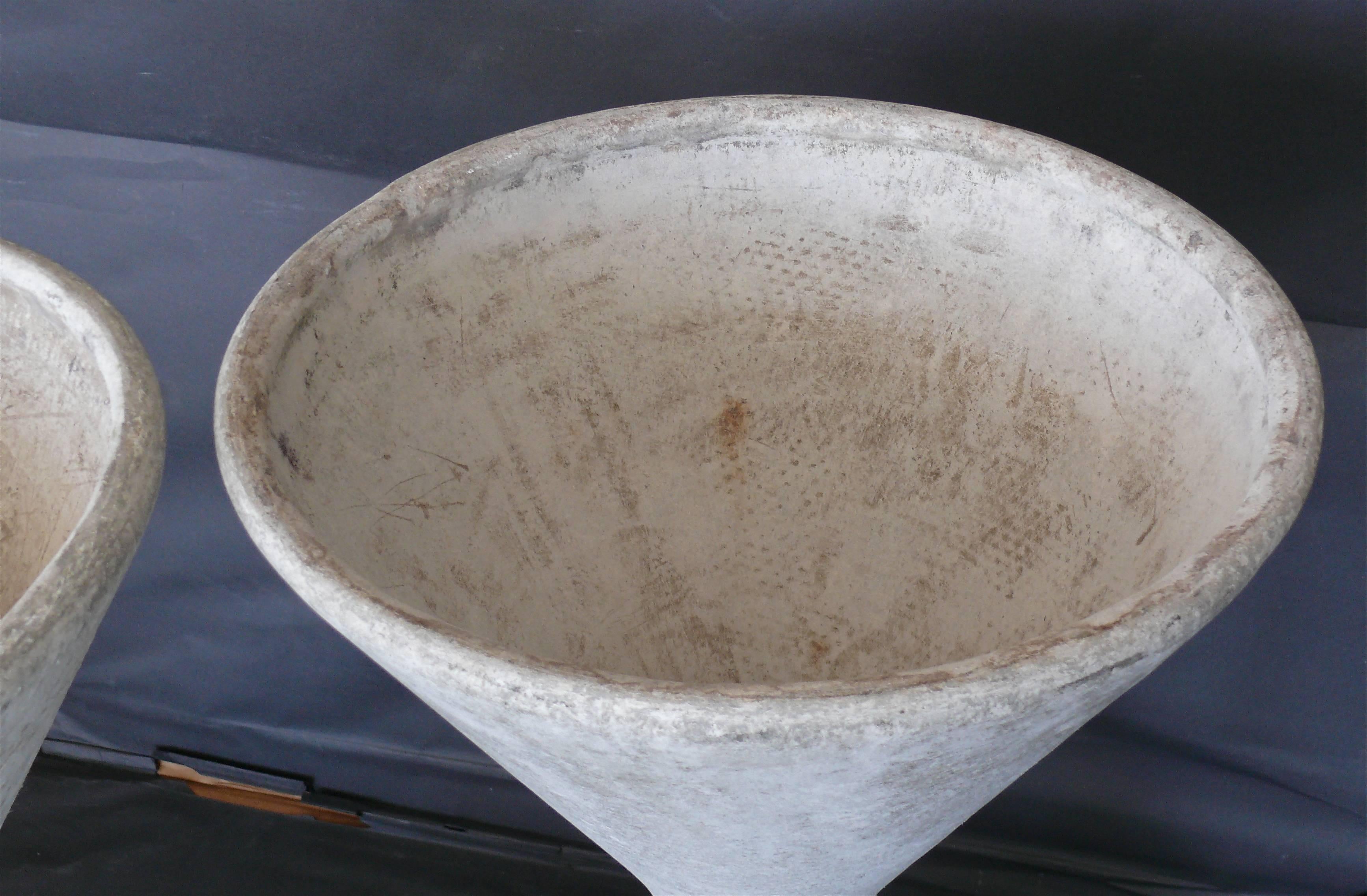 Cement Willy Guhl Hourglass Planters