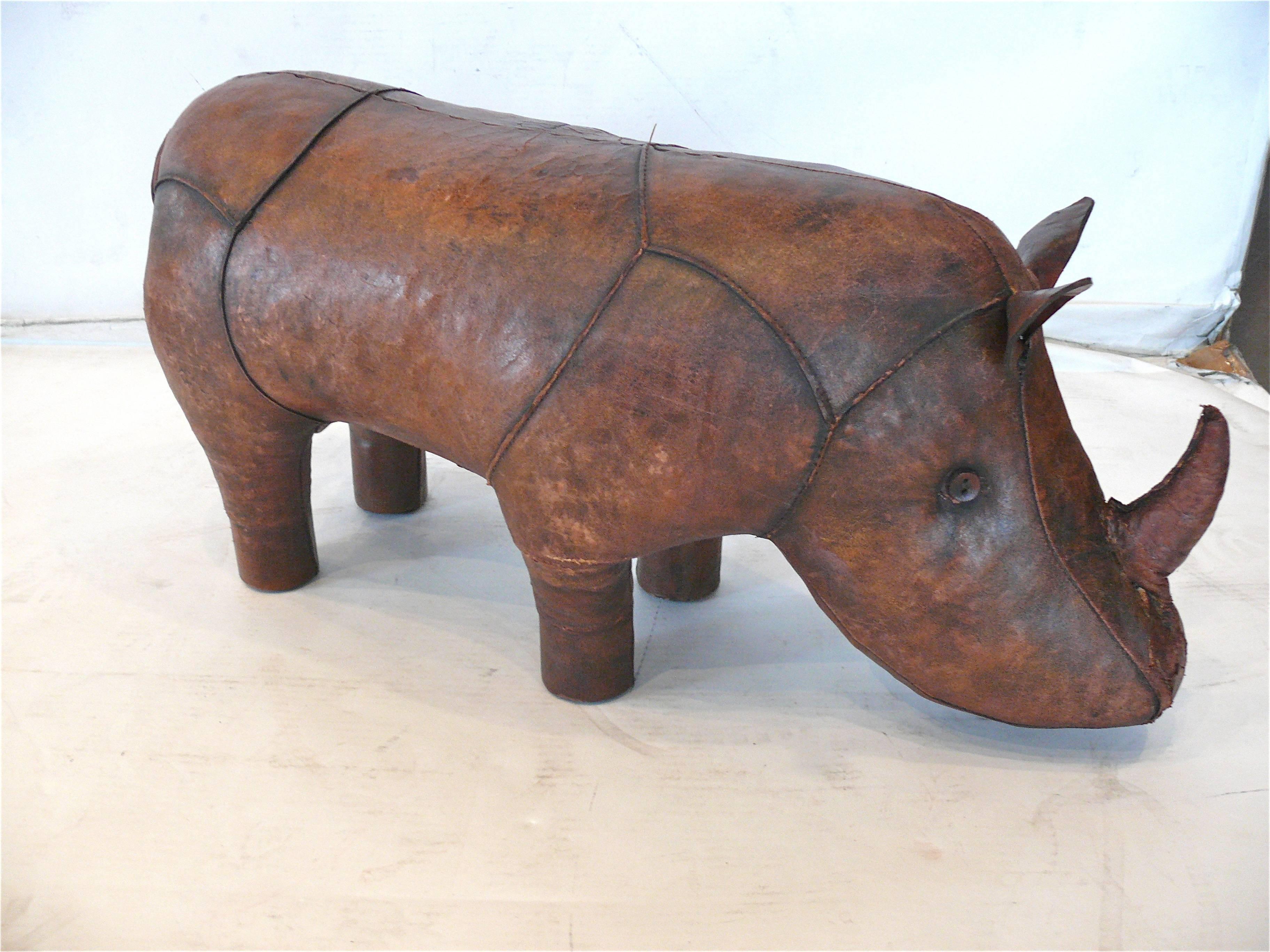 Leather Rhinoceros by Omersa for Abercrombie & Fitch In Good Condition In Beverly Hills, CA