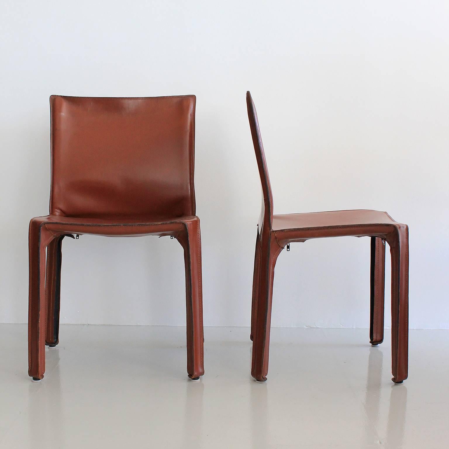 20th Century Set of Eight 'CAB' Chairs by Mario Bellini for Cassina