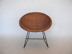 Calif Asia Schaukelstuhl aus Eisen und Rattan