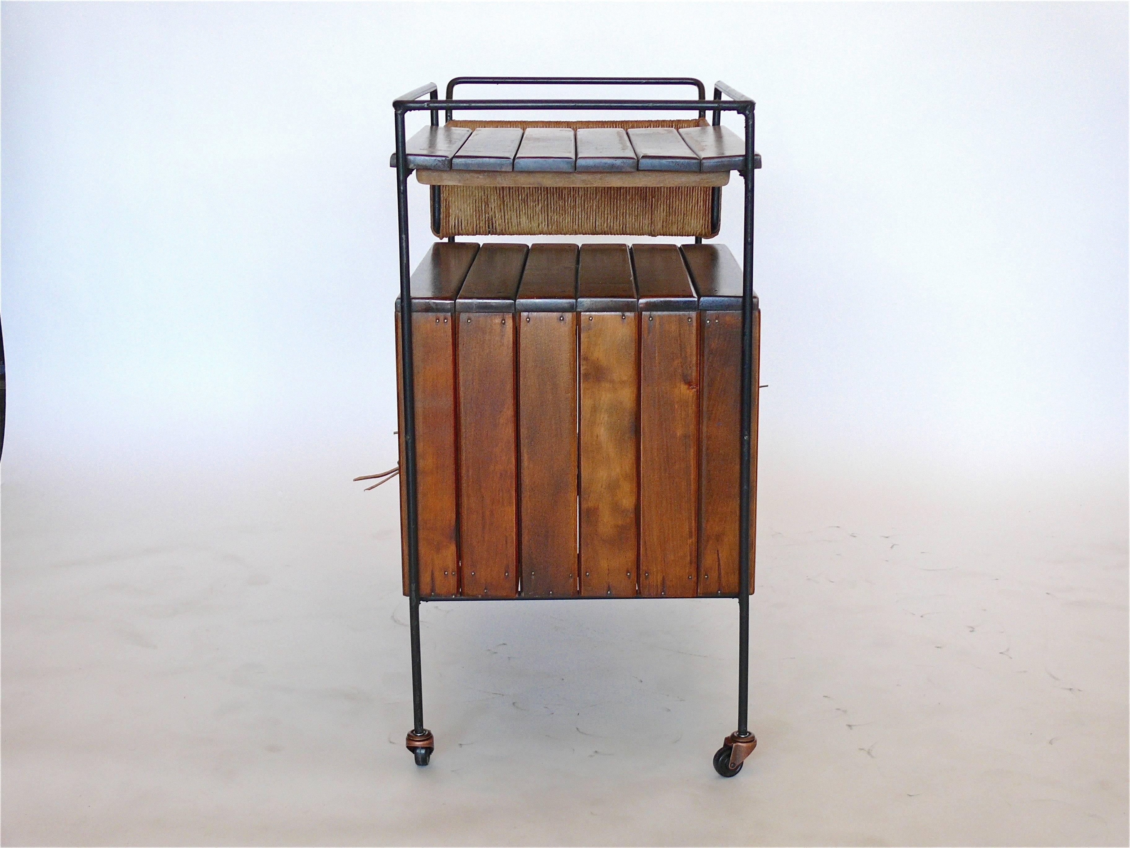Mid-20th Century Arthur Umanoff Bar Cart
