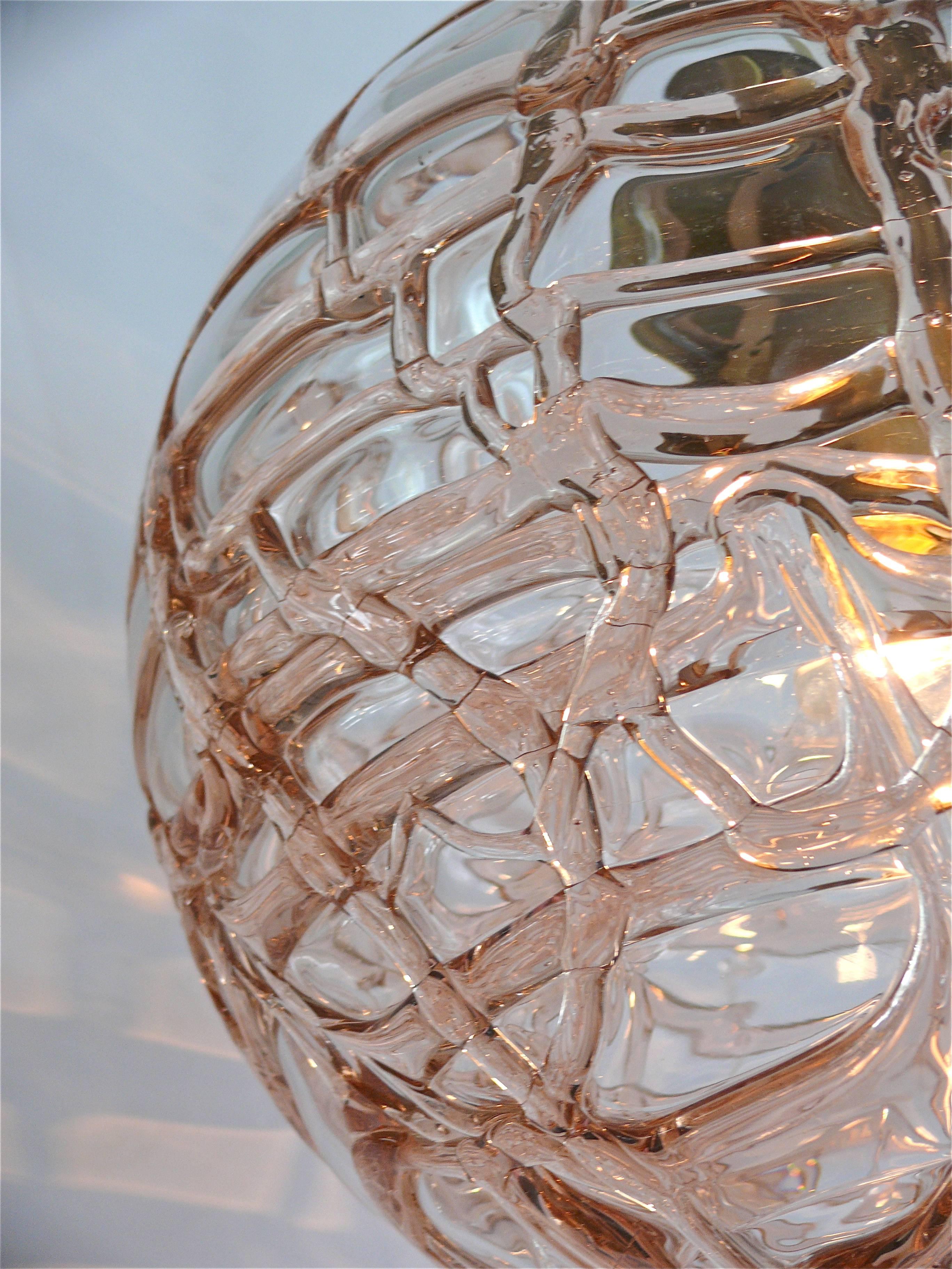 German Doria Textured Glass Pendant
