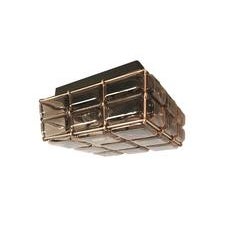 Geometric Brass and Glass Flush Mount 11