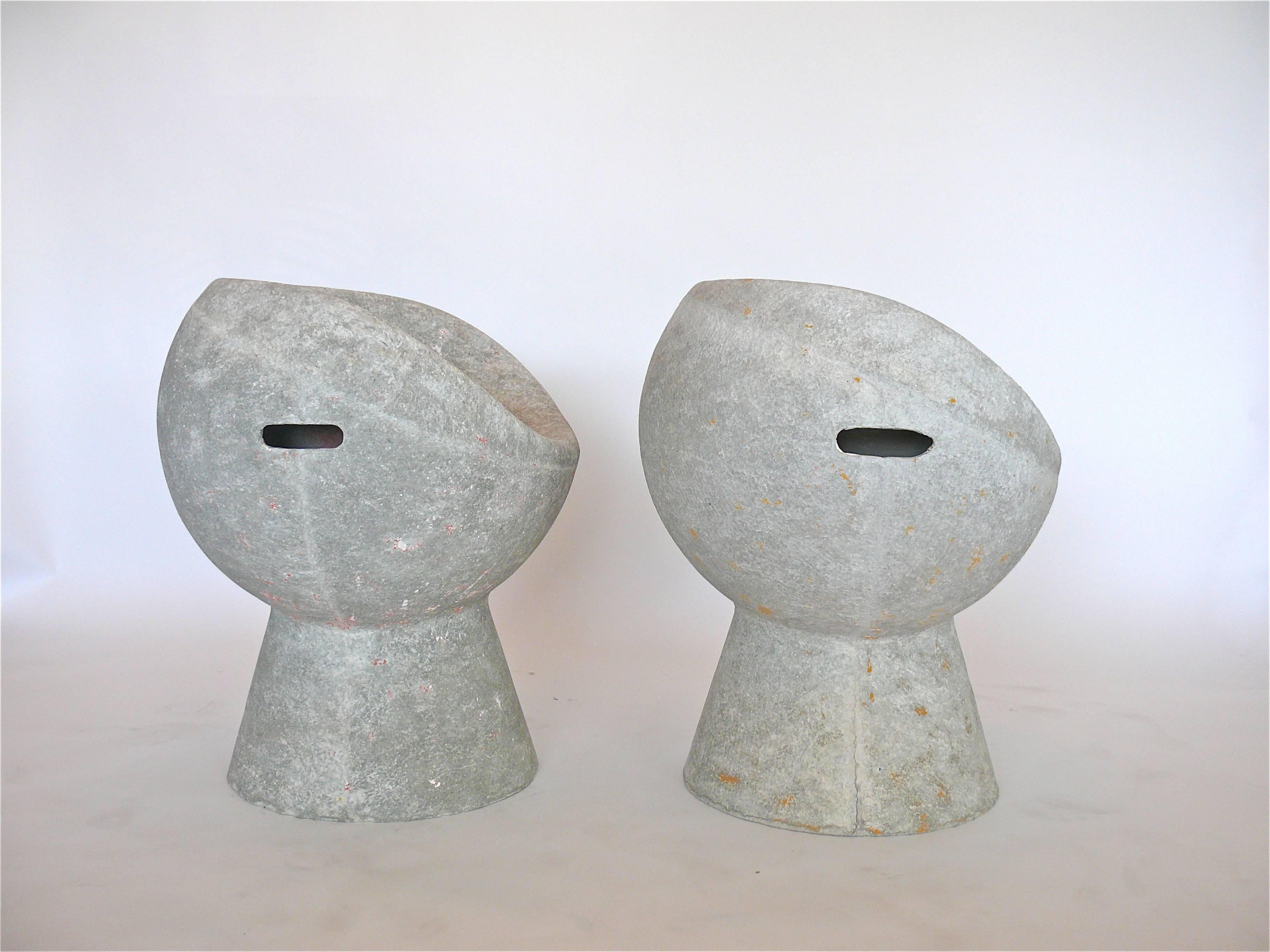Mid-20th Century Willy Guhl Concrete Chairs