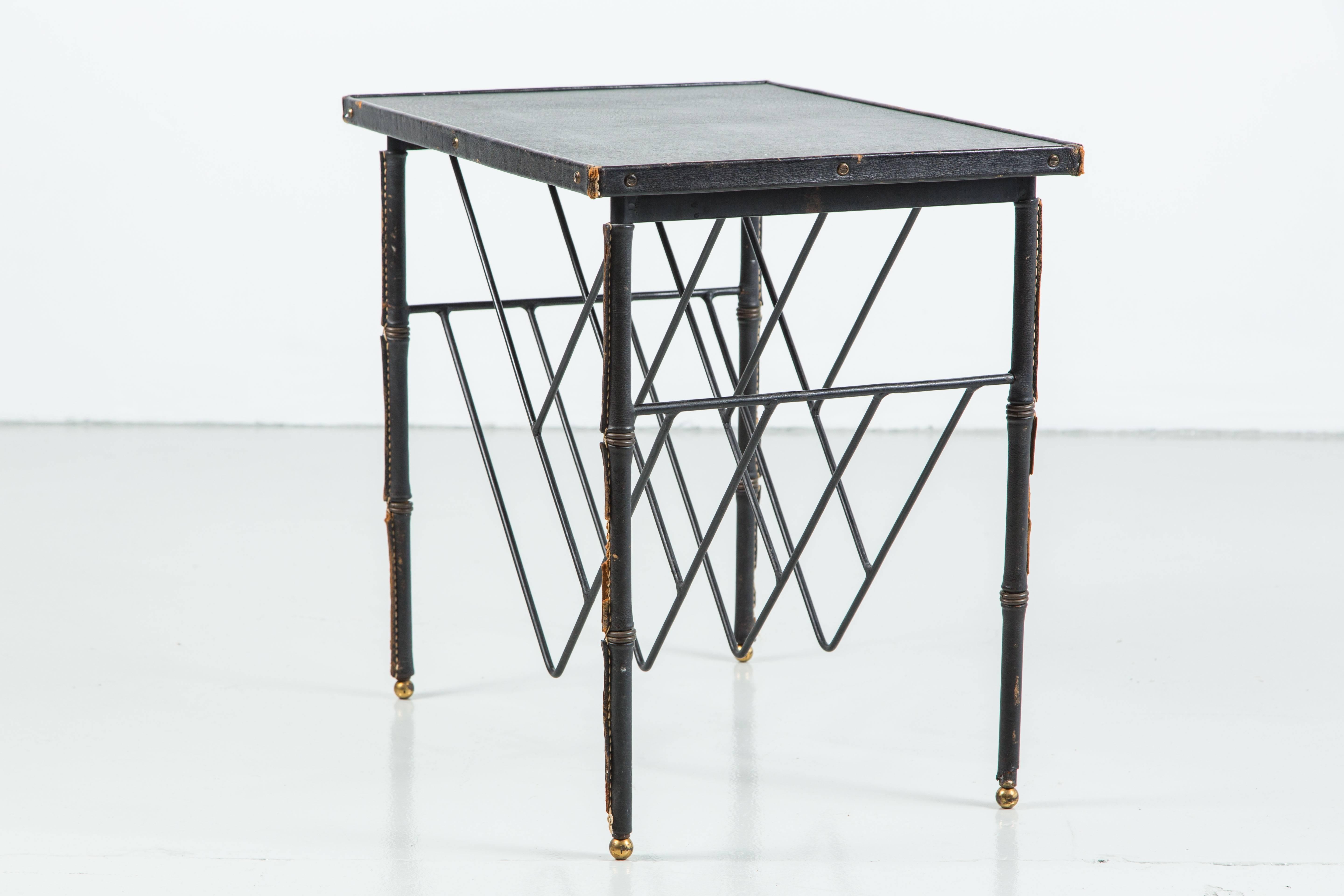 Table Attributed to Jacques Adnet In Excellent Condition In Beverly Hills, CA