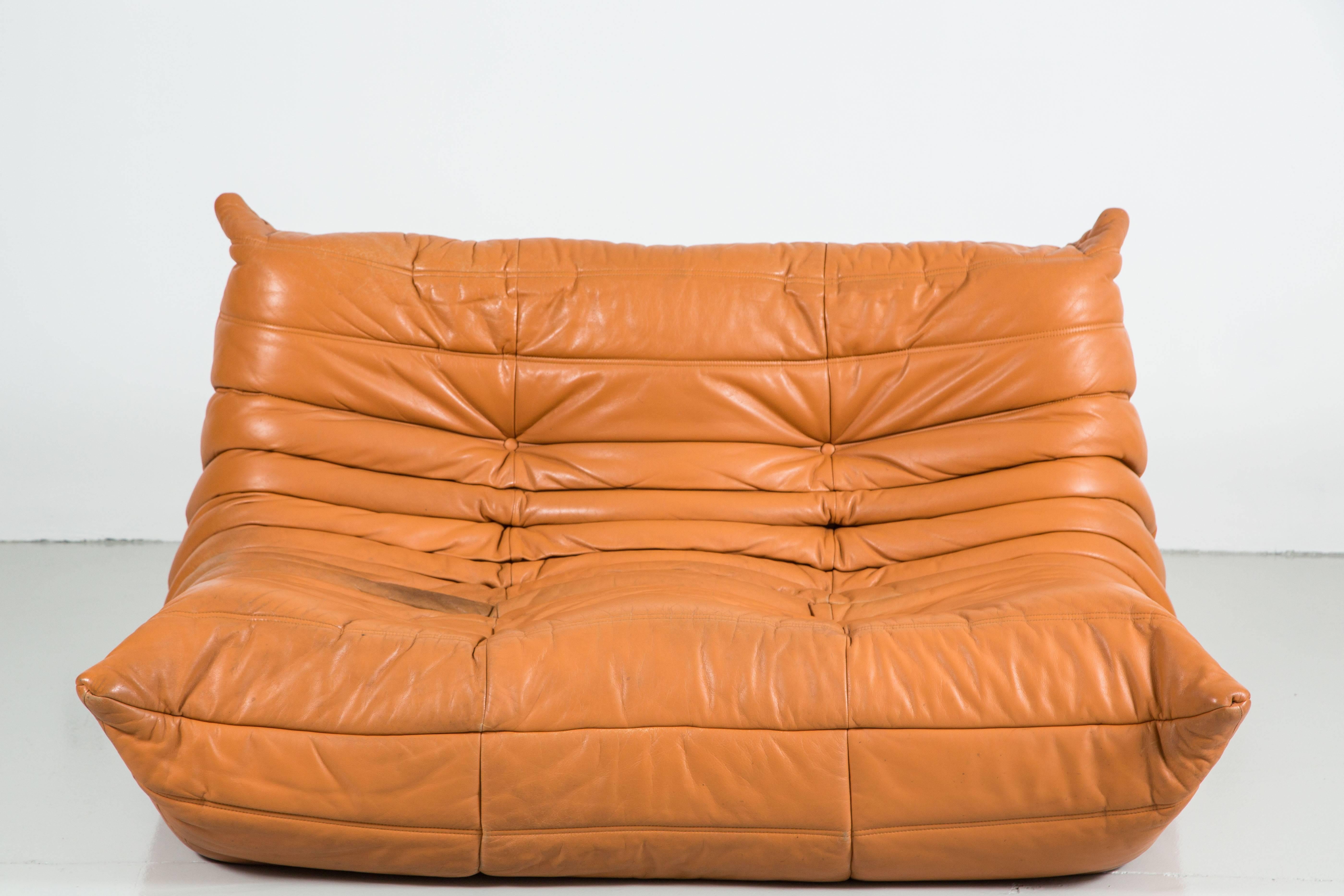 Amazing leather chair with matching ottoman from the 