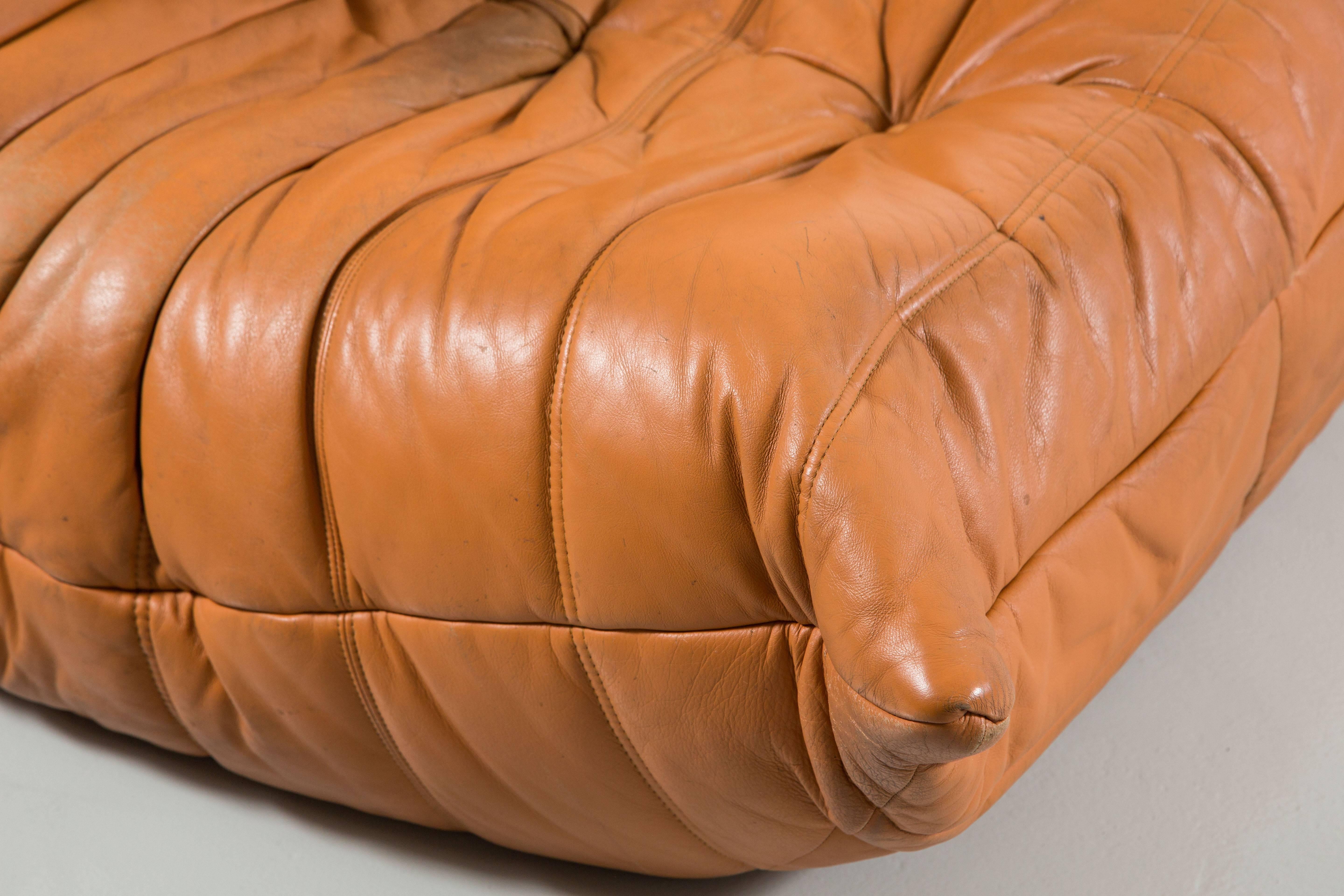 Late 20th Century Togo Loveseat and Ottoman by Ligne Roset