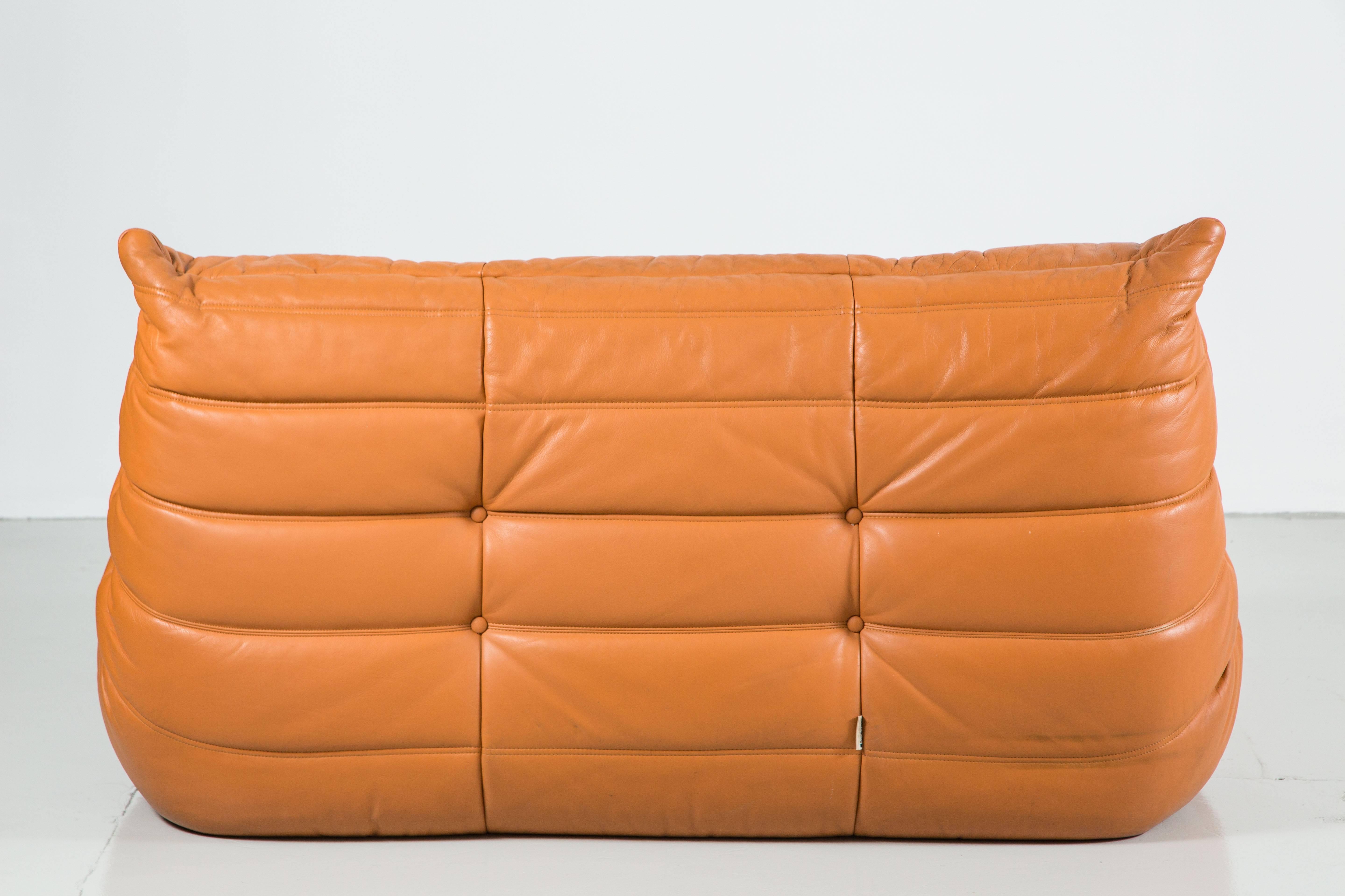 French Togo Loveseat and Ottoman by Ligne Roset