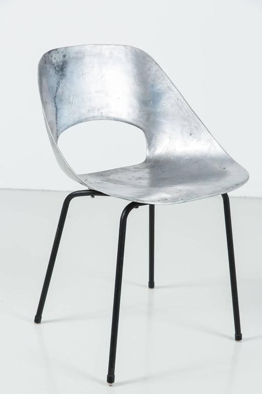 "Tonneau" Cast Aluminum Chairs by Pierre Guariche at 1stDibs