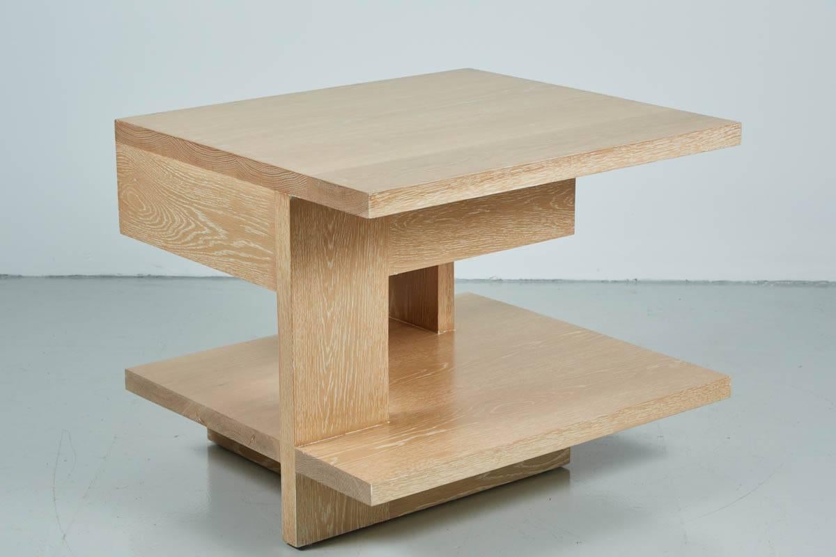 Oak Fairfax End Tables by Orange Los Angeles  For Sale