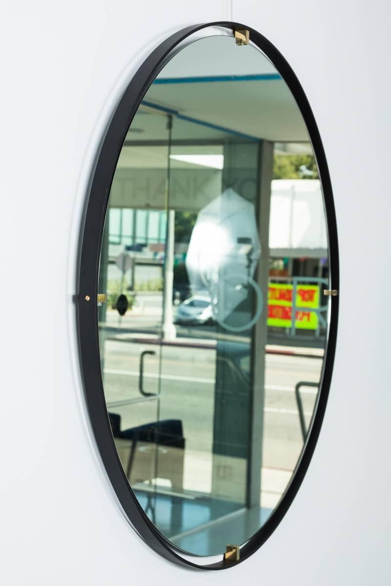 Contemporary Trousdale Circular Floating Mirror by Orange Los Angeles