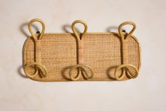 Italian Rattan Coat Rack