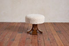 Art Deco Style Burl Wood Stool